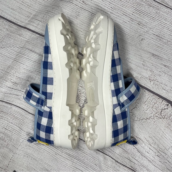 Big Kids Girls 5.5/38 Camper Brutus Blue White Mary Jane Shoes - Picture 5 of 6